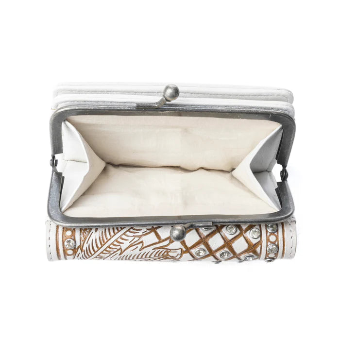 Myra - Sparkling Desert Moon Coin Purse In Chocolate White