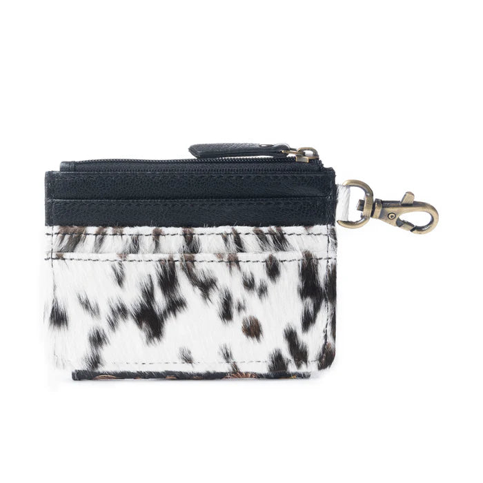Myra - Wildflowers of the Prairie Credit Card Holder In Black & Brown - Black And Brown / Single