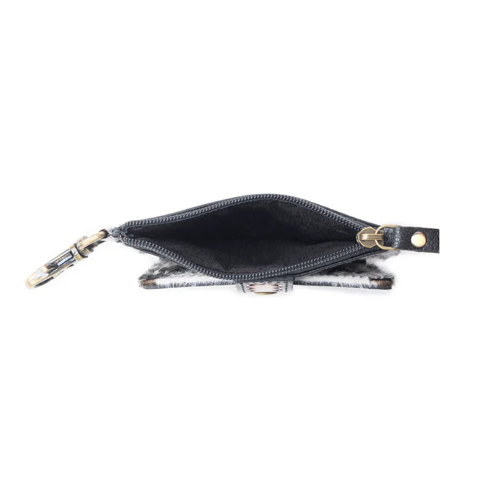 Myra - Wildflowers of the Prairie Credit Card Holder In Black & Brown - Black And Brown / Single