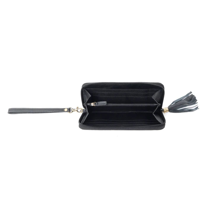 Myra - Bison Canyon Blooms Hand-Tooled Clutch Wallet