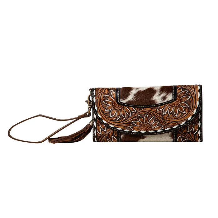 Myra - Sandstone Trail Hand-Tooled Wristlet Wallet