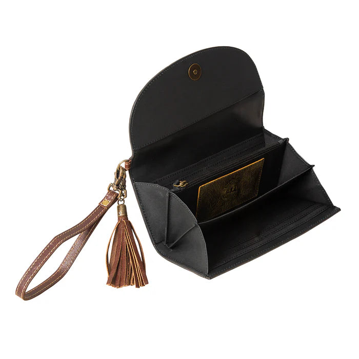 Myra - Sandstone Trail Hand-Tooled Wristlet Wallet