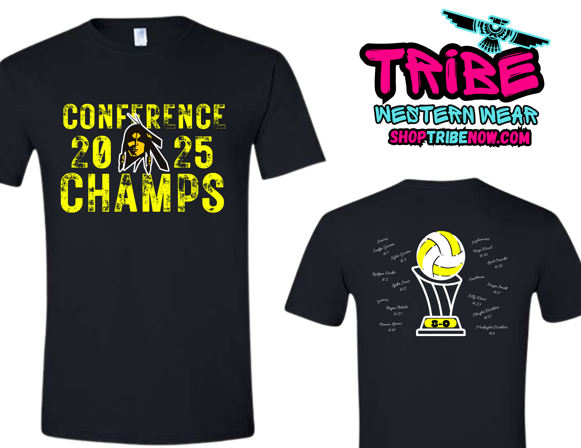 WEMO Volleyball Conference Champ Shirts  - Osceola Indians