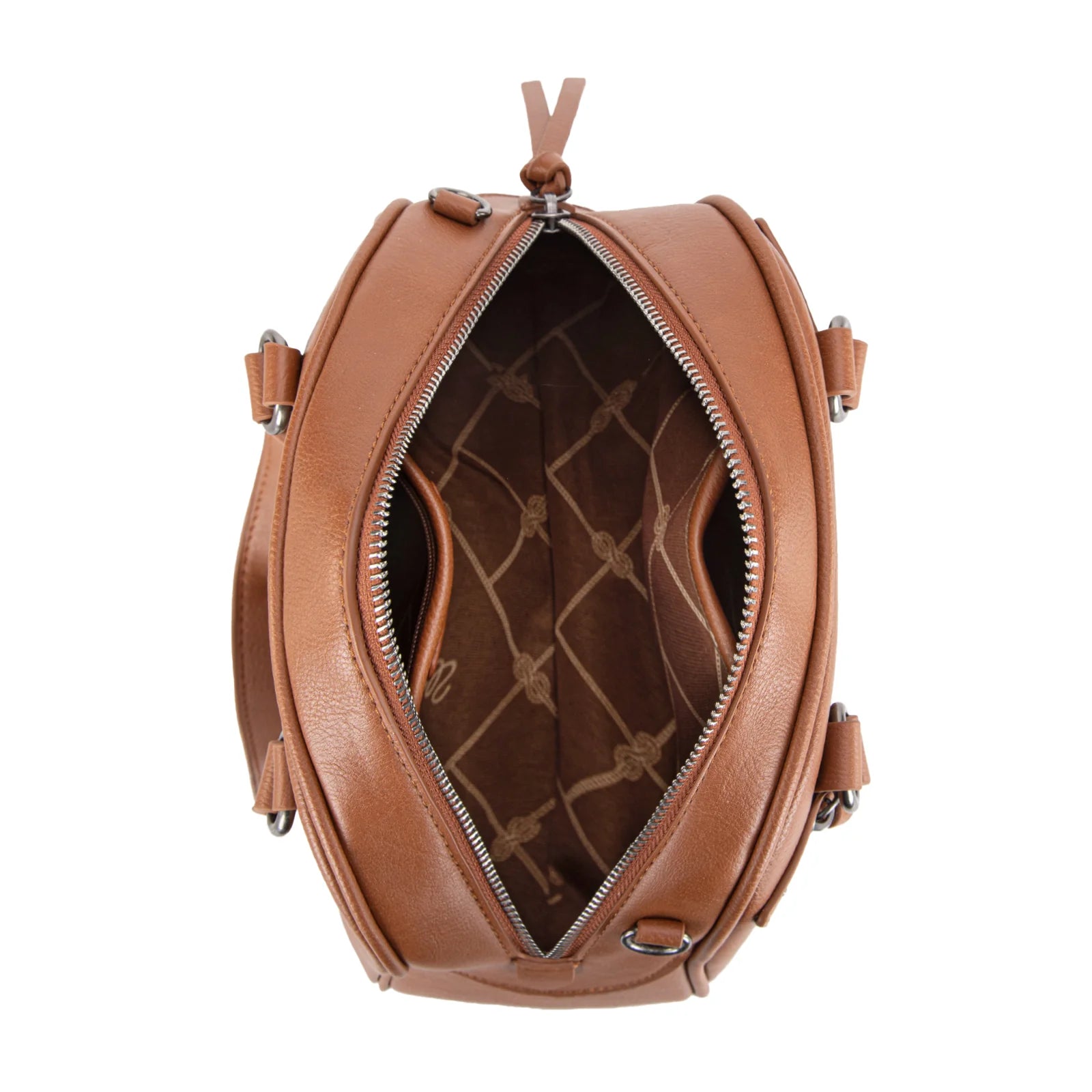 Wrangler Whipstitch Collection Satchel/Crossbody Bag -Brown
