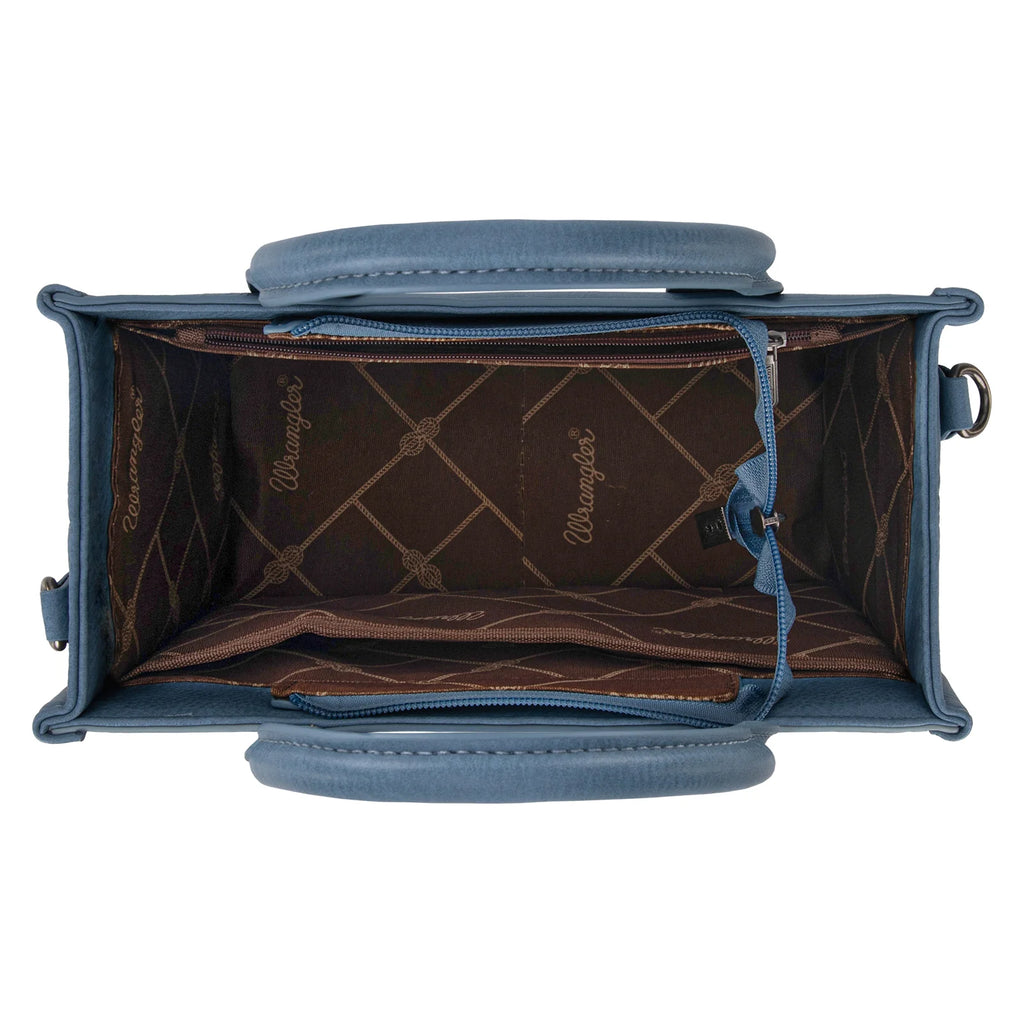 Wrangler Aztec Embroidered Tote/Crossbody - Jean