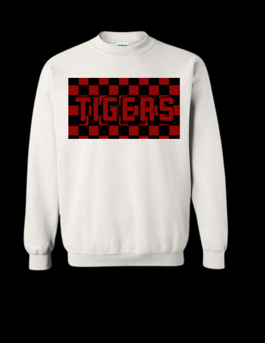 Weaubleau Tigers Checkered - Gildan - Heavy Blend™ Crewneck Sweatshirt