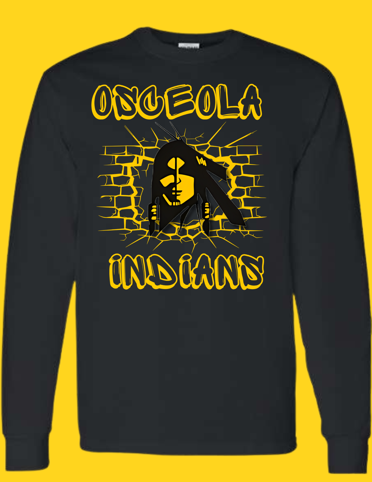 Osceola Indians Brickwall - Heavy Blend™ Crewneck Sweatshirt