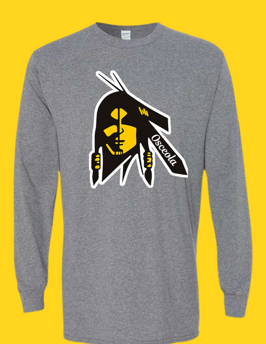 Osceola Indian - Gildan - Heavy Cotton™ Long Sleeve T-Shirt