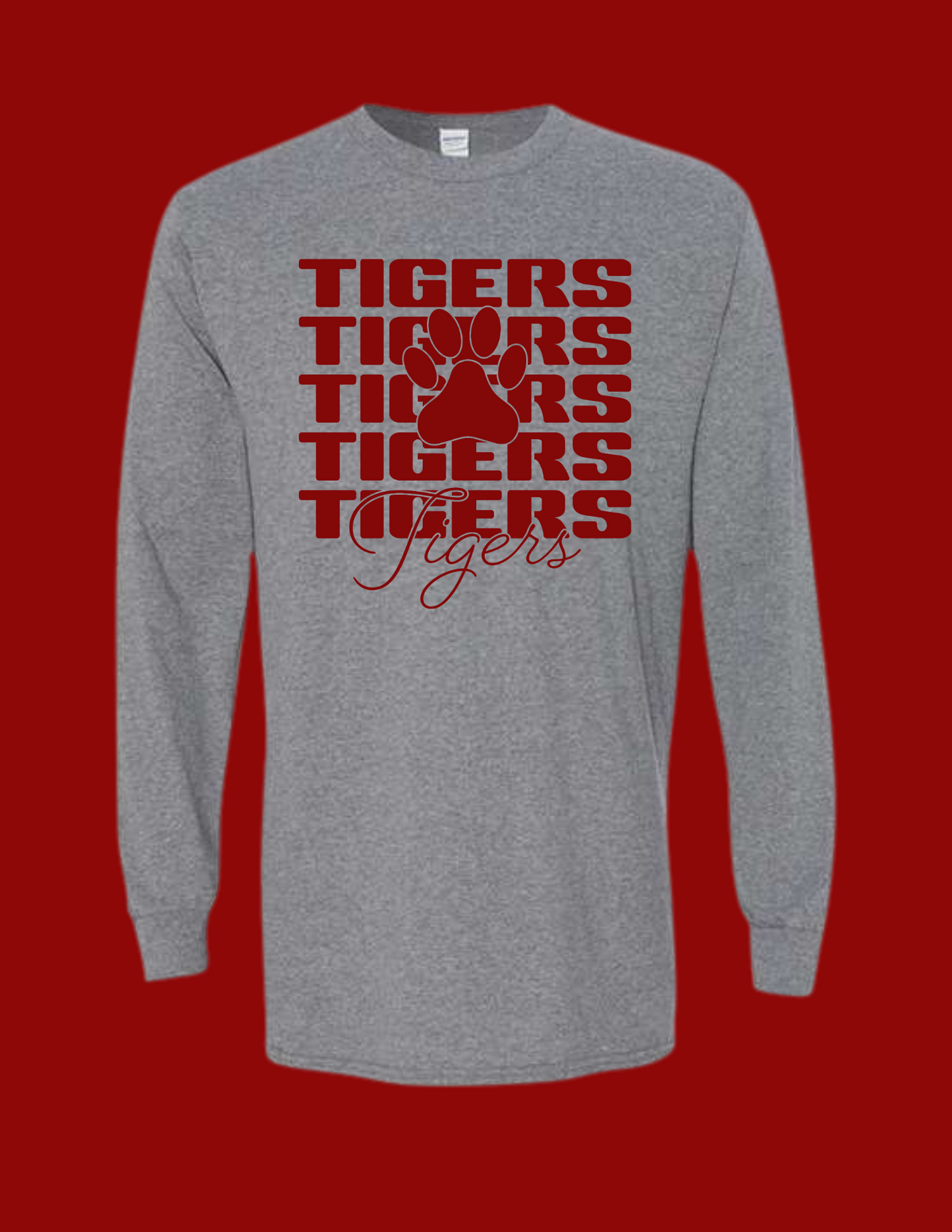 Weaubleau Tigers Tigers Paw- Gildan - Heavy Cotton™ Long Sleeve T-Shirt