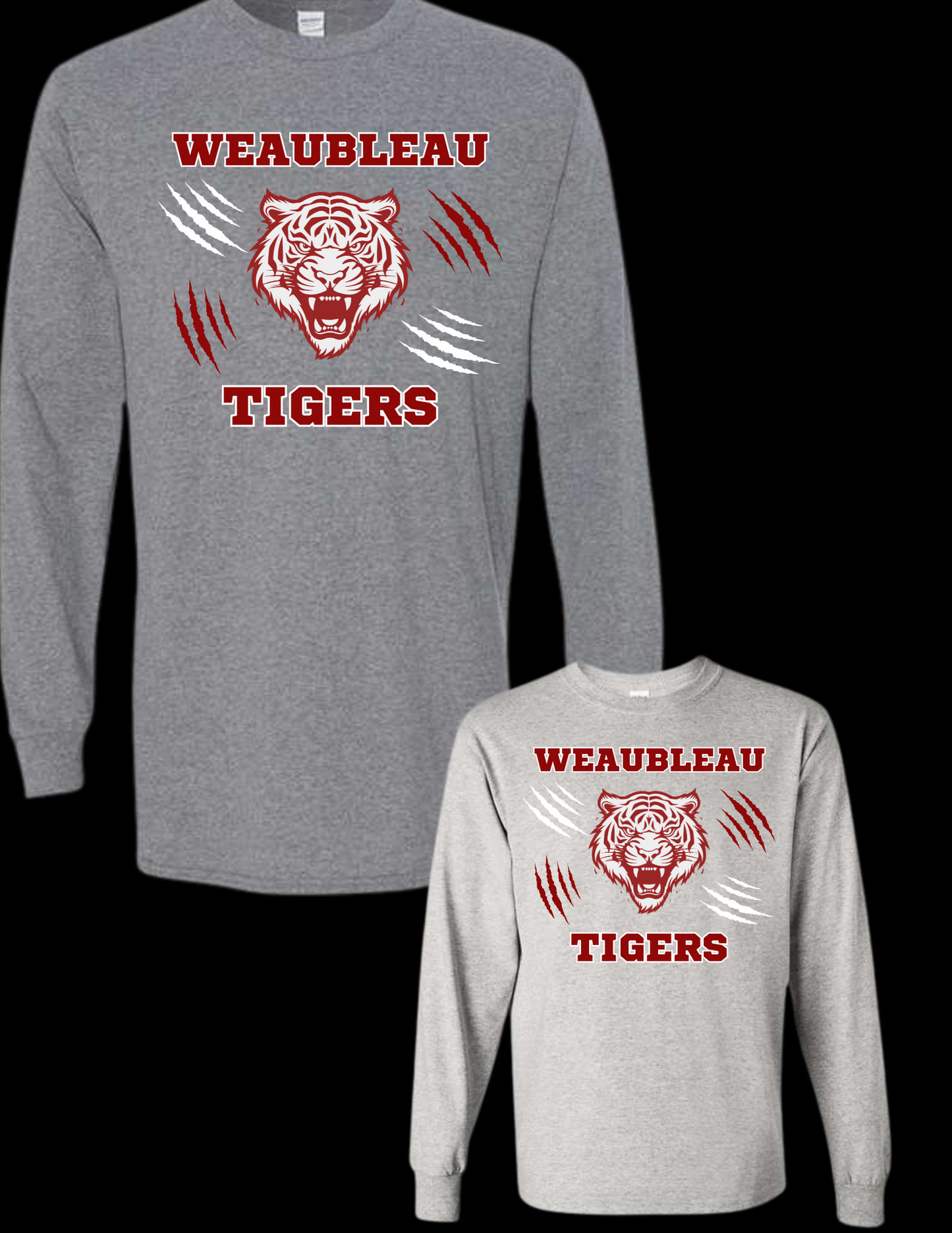 Weaubleau  Tigers Scratch - Gildan - Heavy Cotton™ Long Sleeve T-Shirt