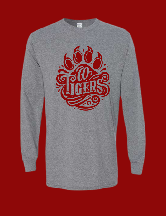 Weaubleau Tigers Paw- Gildan - Heavy Cotton™ Long Sleeve T-Shirt