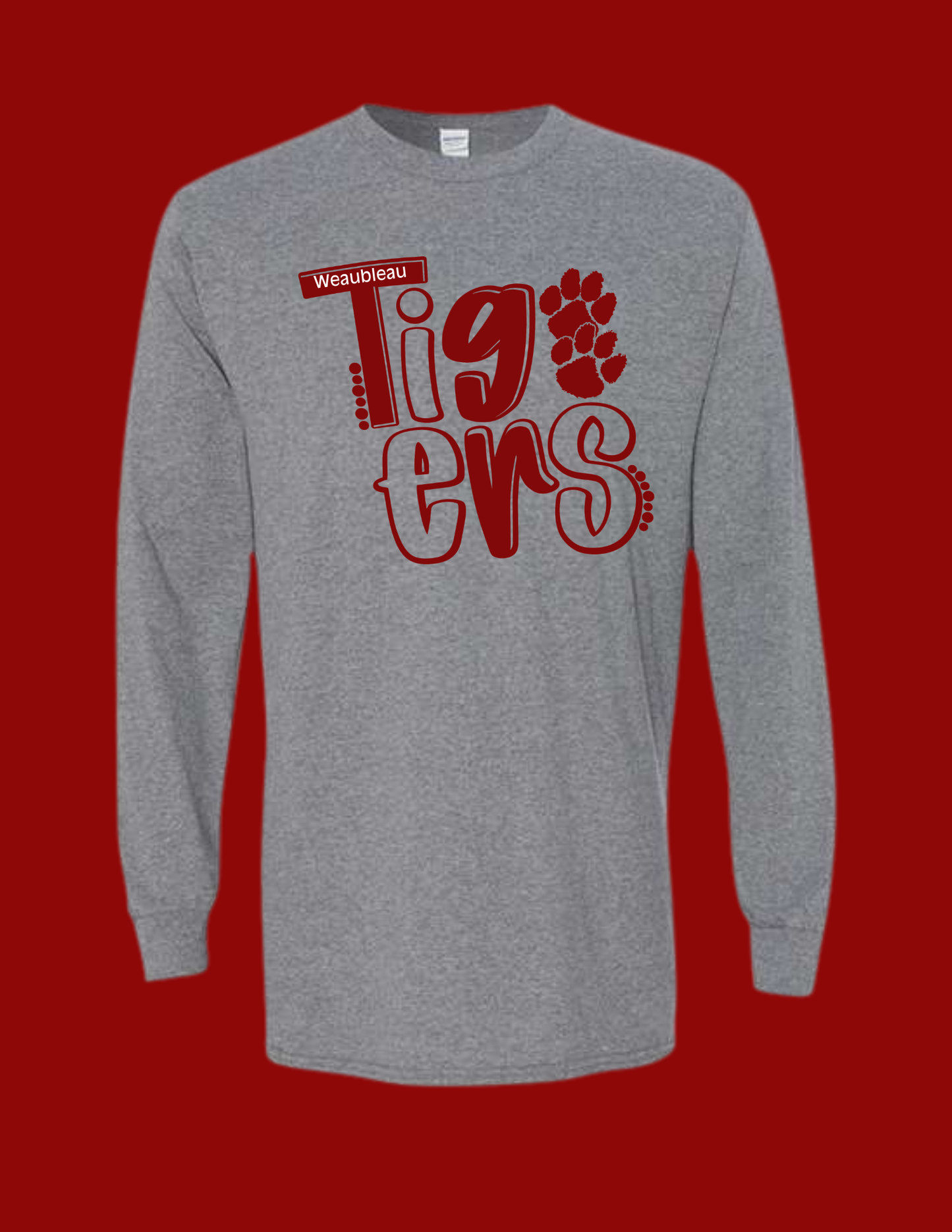 Weaubleau Tigers - TIG ers- Gildan - Heavy Cotton™ Long Sleeve T-Shirt