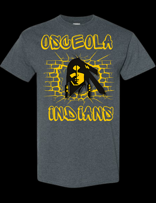 Osceola Indians Brick wall - Gildan - Heavy Cotton™ T-Shirt