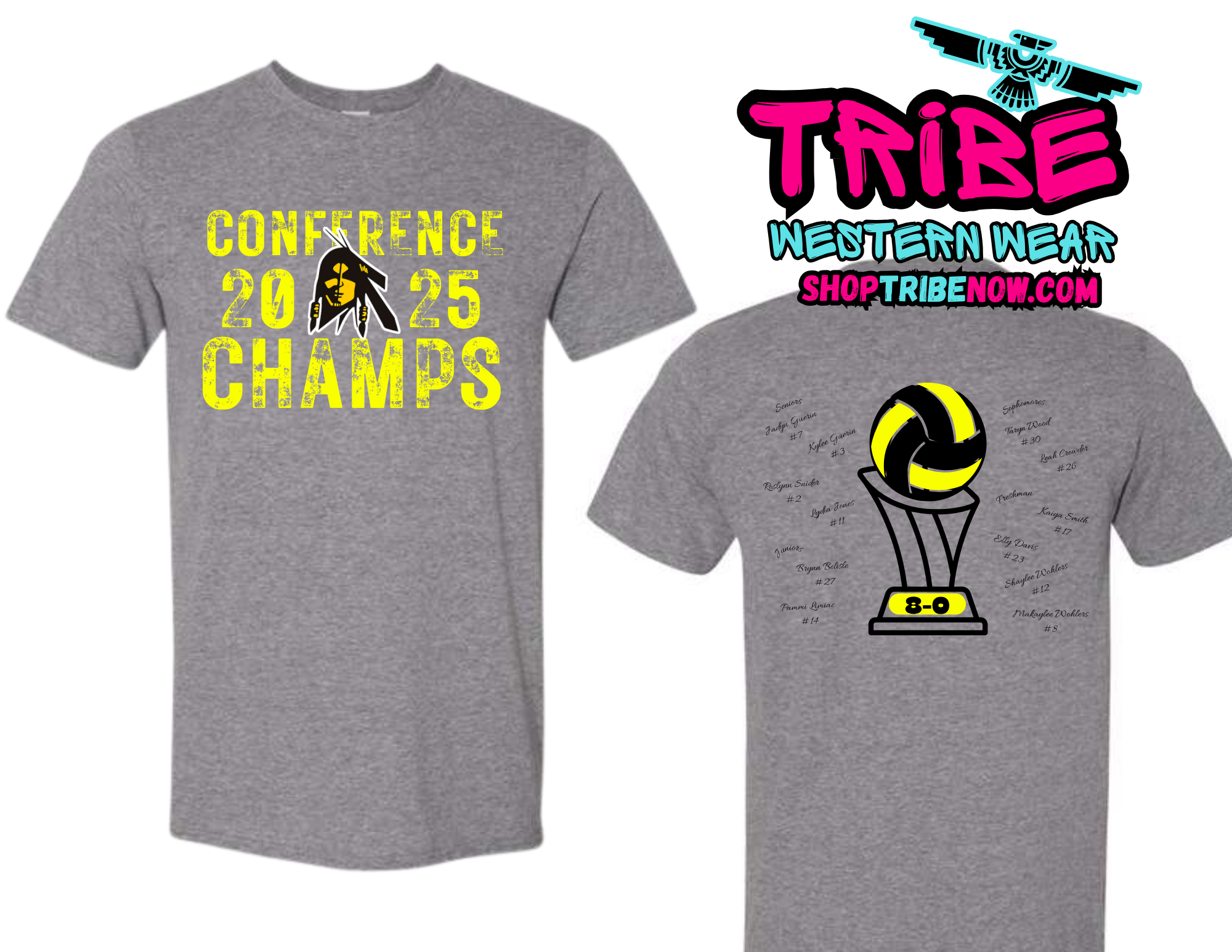 WEMO Volleyball Conference Champ Shirts  - Osceola Indians