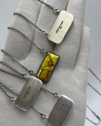 Sterling Silver Bar Necklace - Honey Dahlia