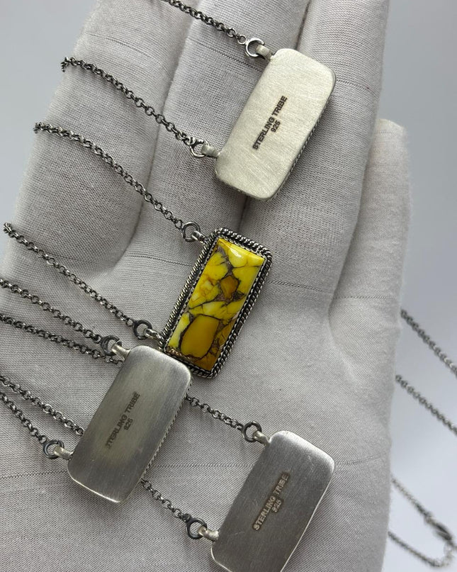 Sterling Silver Bar Necklace - Honey Dahlia