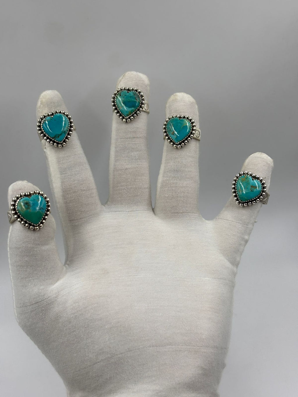 Sterling Silver Heart - Kingsman Turquoise