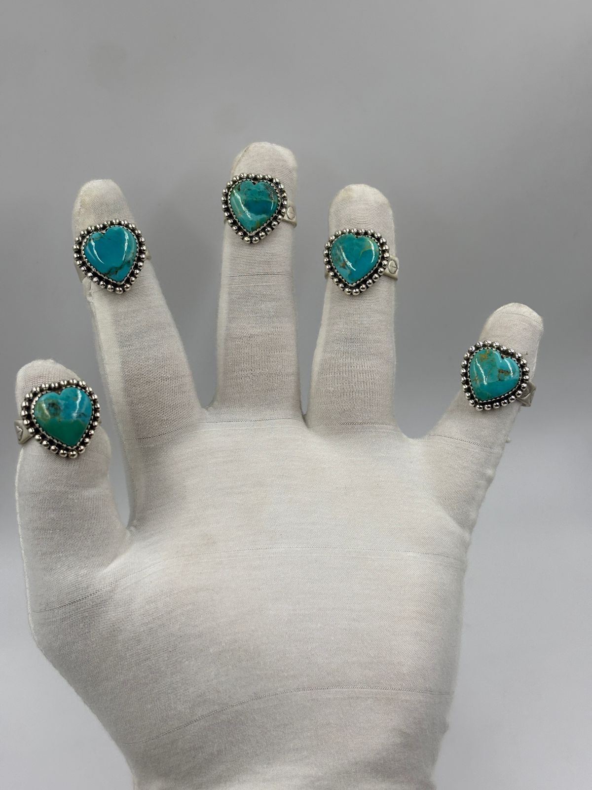 Sterling Silver Heart - Kingsman Turquoise