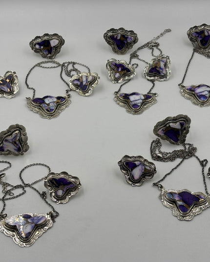 Sterling Silver Cow Necklace - Violet Dahlia