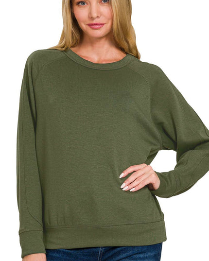 Soft Scuba Crewneck Sweatshirt SI-26756 Zenana