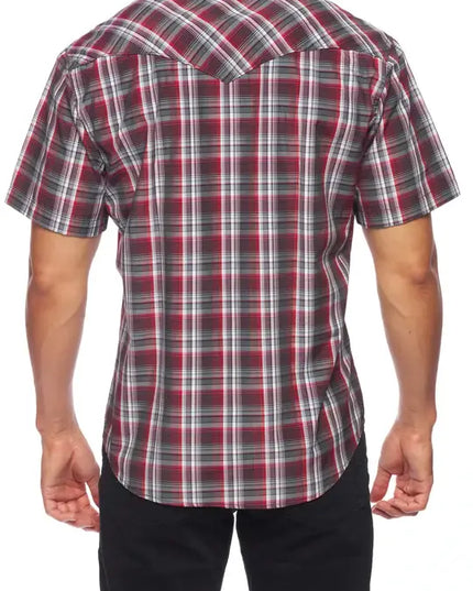 RODEO CLOTHING MEN'S PLAID SHORT SLEEVE SNAP Ps400s-Sept