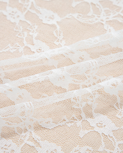 White Sheer Lace Frilly Ruffles High Low Long Skirt