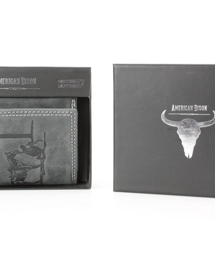 Men’s Tri-Fold Wallet with Cowboy Emboss ABMWVT 04