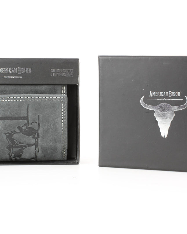 Men’s Tri-Fold Wallet with Cowboy Emboss ABMWVT 04