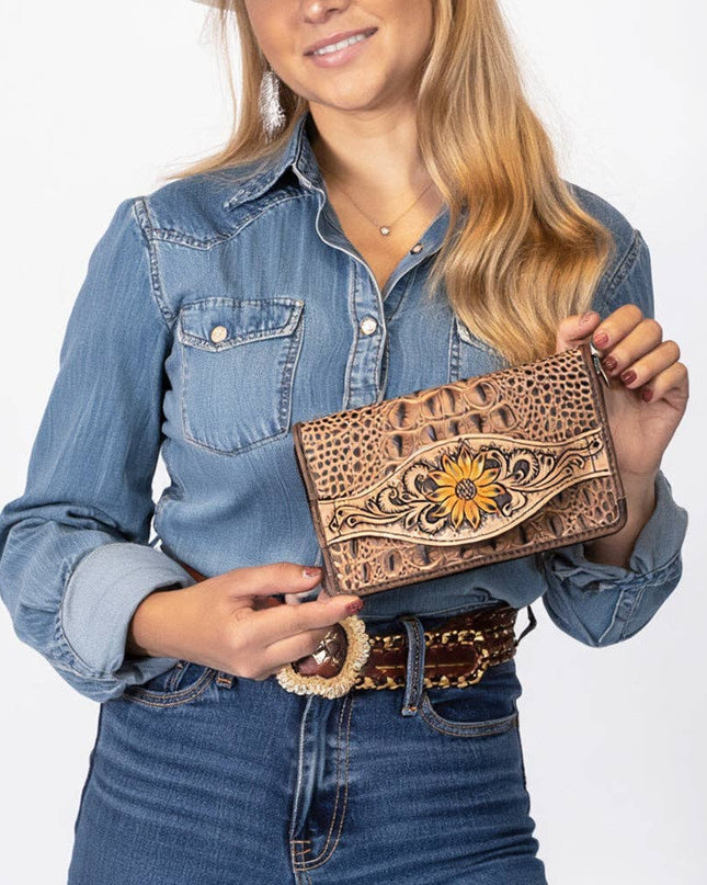 ADBG1190 Wallet Genuine Western Leather Women Bag