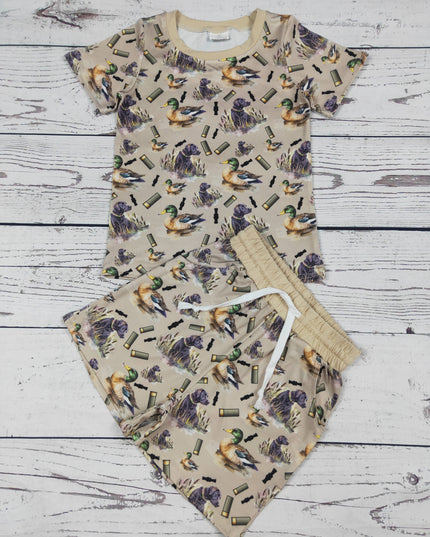 Baby Boy Duck Printed Top Shorts Set
