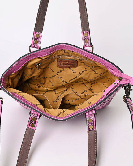 ADBG1141B Tote Hand Tooled Genuine Western Leather Women Bag