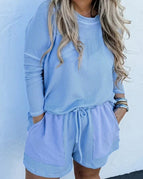 Light Blue / 1X / 75%Polyester+20%Viscose+5%Elastane
