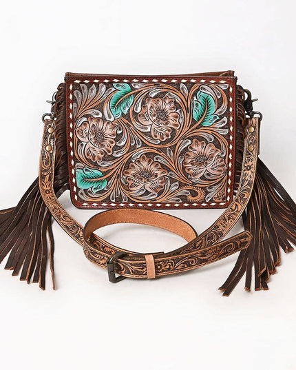 ADBG323 American Darling Hand Tooled Leather Messenger Bag