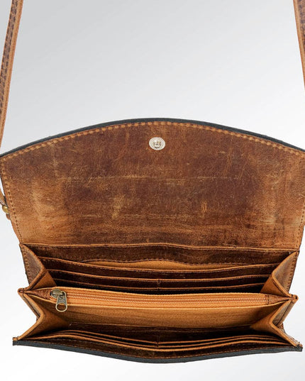LC-ADBG518 Wallet Genuine Western Leather Women Bag