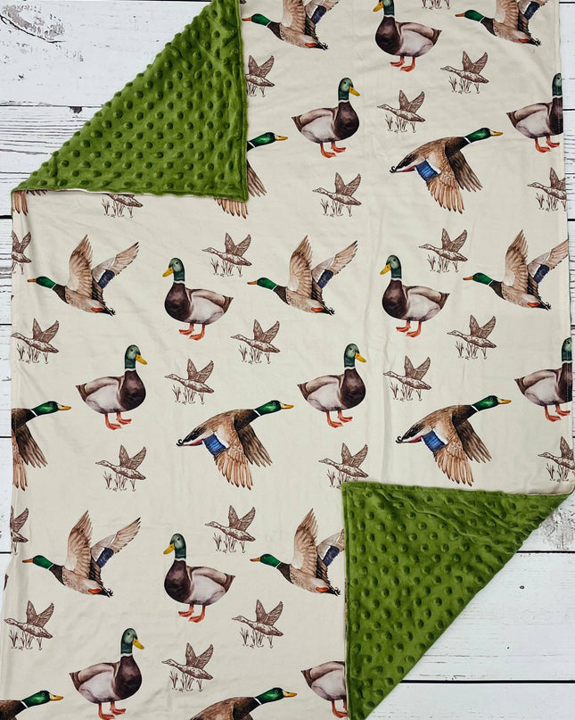 Baby Olive Minky Duck Blanket