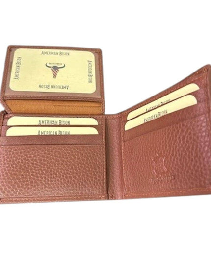 Mixed Media Bifold Rodeo Wallet with Medallion AB1915