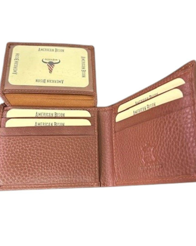 Mixed Media Bifold Rodeo Wallet with Medallion AB1915