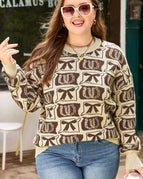 Brown / 1X / 52%Viscose+26%Polyester+22%Polyamide