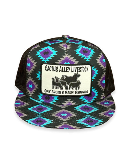 "Livestock" - CA Dolly P Aztec/Black Mesh, Snapback Cap (2025)