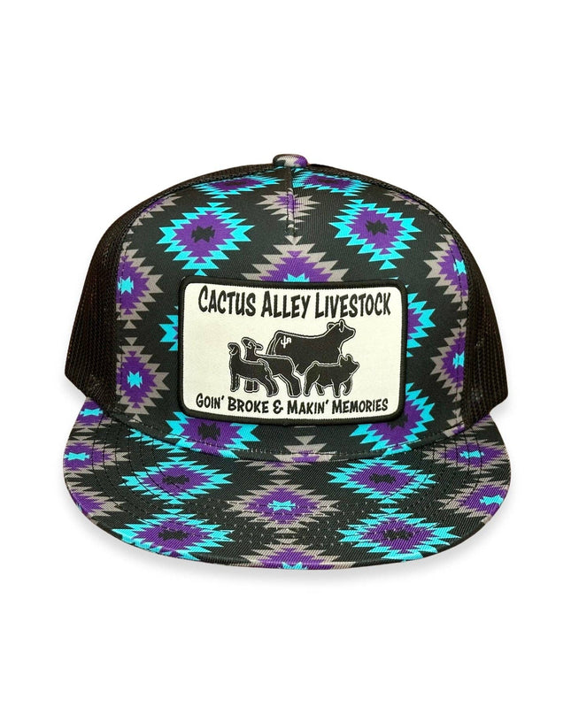 "Livestock" - CA Dolly P Aztec/Black Mesh, Snapback Cap (2025)