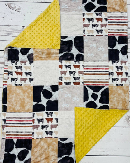 Baby Cows Patchwork Blanket