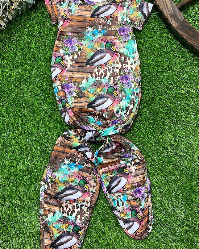 DUCK PRINTED BABY GOWN. TT-20424