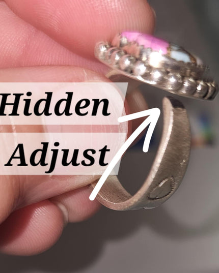 Sterling Silver Bar Ring - Rose Dahlia