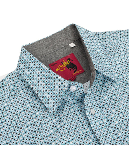 Men's Western Pearl Snap Print Shirt - PS100L-1081