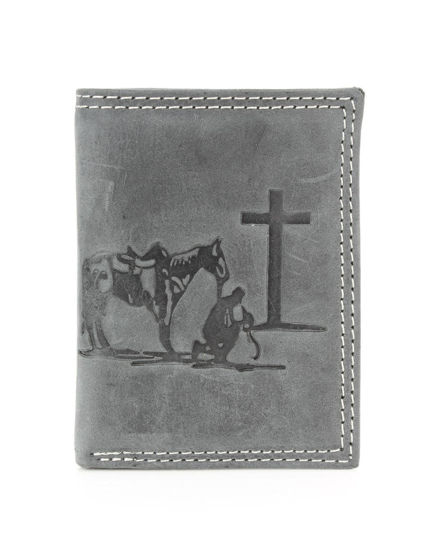 Men’s Tri-Fold Wallet with Cowboy Emboss ABMWVT 04