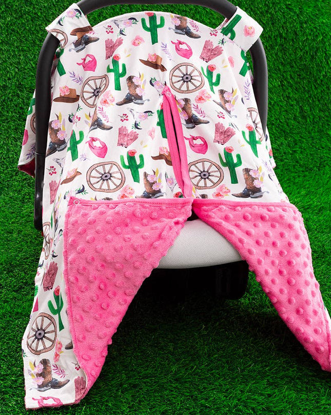 Western wagon wheel printed car seat cover. ZYTG65113003 M