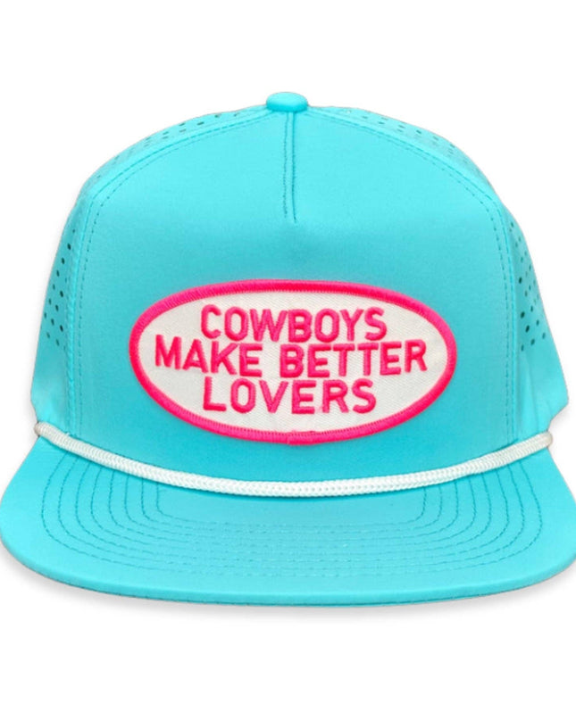 "PW Better Lovers" - CA Turquoise Laser Holes/ White Rope, Snapback Cap (WESA JAN 2024)