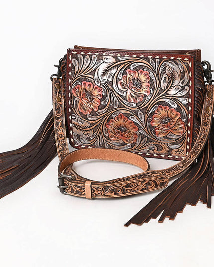 ADBG323 American Darling Hand Tooled Leather Messenger Bag