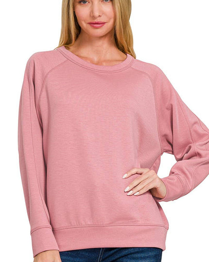 Soft Scuba Crewneck Sweatshirt SI-26756 Zenana