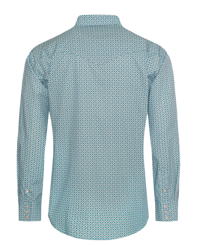Men's Western Pearl Snap Print Shirt - PS100L-1081